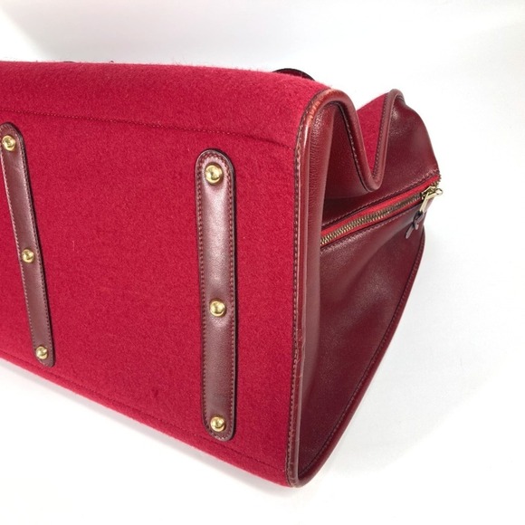 HERMES Red Leather Boston Bag - Picture 6 of 15